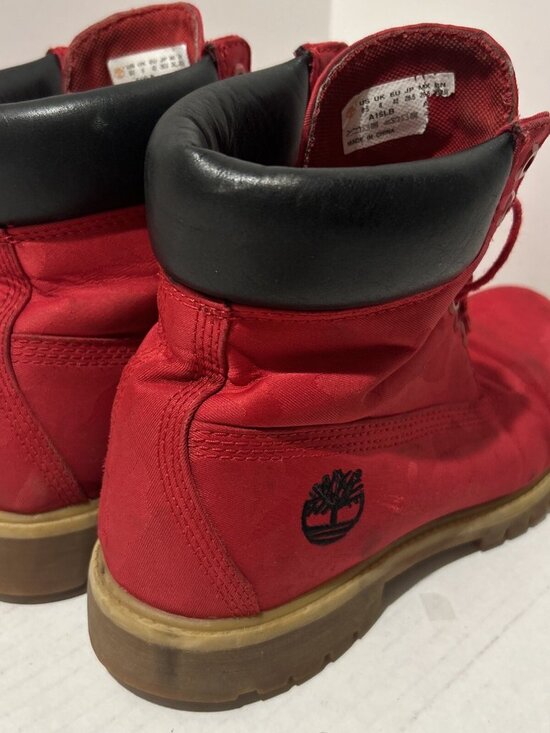 TIMBERLAND Red Camo Valentines Premium Hiking Boots A15LB Men Size 8.5 Womens 10 main image 10